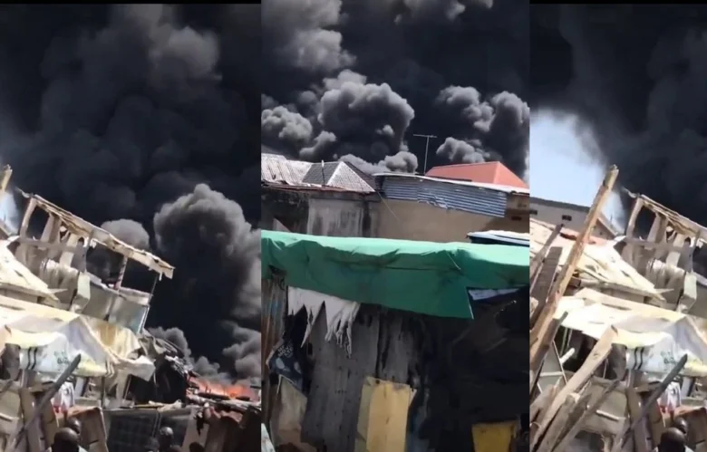 Fire Razes Alaba International Market, Destroys Properties Worth Millions (video)