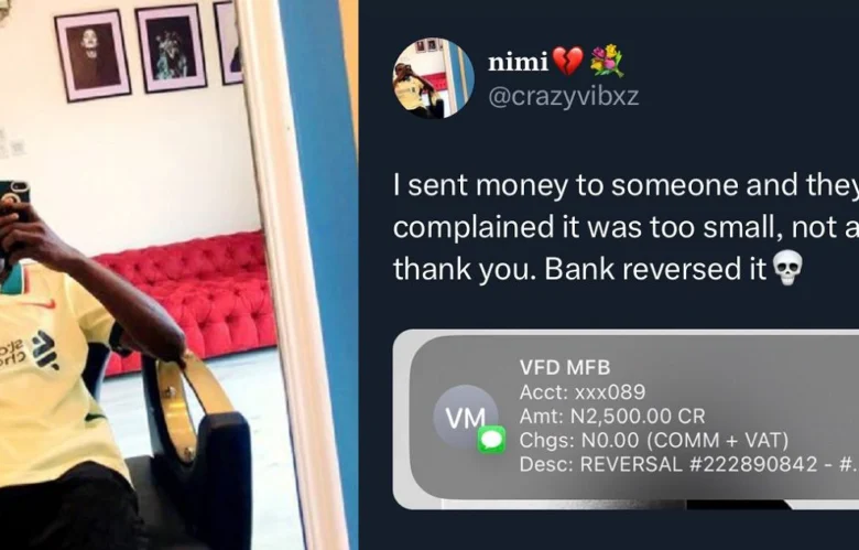 Man Rejoices As Bank Reverses N2,500 He Sent To Lady Who Didn’t Appreciate It